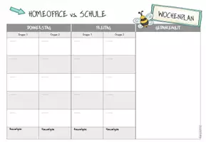 Vorschau - Lehrpläne/Lehrermaterial - Wochenplan Homeoffice vs Schule für Wechselmodell - Seite 2