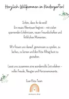 Vorschau - Poster - Willkommensaushang +Tipps für Eingewöhnung - Seite 1