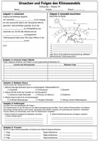 Vorschau - Arbeitsblätter - Klimawandel Ursachen Folgen Arbeitsblatt - Seite 1