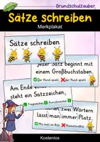 Vorschau - Poster - KOSTENLOS | Erste Sätze schreiben | Merkplakate | Deutsch Klasse 1–2 - Deckblatt
