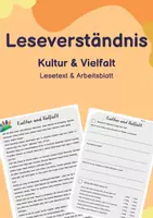 Vorschau - Stundenentwürfe - Leseverständnis - Kultur & Vielfalt - Deckblatt