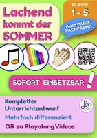 Vorschau - Stundenentwürfe - Lachend kommt der Sommer – Kompletter Musik-Unterrichtsentwurf mit Boomwhackers, Bodypercussion & Playalong-Videos (Klasse 1-5) - Deckblatt