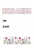 Vorschau - Arbeitsblätter - Herbarium zum Selbstausfüllen - individuell anpassbar - Deckblatt