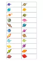 Voorbeeld - Kiesbord naamkaartjes planeten - Pagina 3