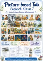 Vorschau - Stundenentwürfe - Picture-based Talk Englisch | Bildbeschreibung üben mit 24 Bildkarten - Deckblatt