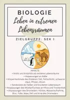 Vorschau - Arbeitsblätter - Leben in extremen Lebensräumen – Anpassungen von Eisbär, Kaiserpinguin, Wüstenfuchs und Dromedar - Deckblatt