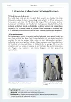 Vorschau - Arbeitsblätter - Leben in extremen Lebensräumen – Anpassungen von Eisbär, Kaiserpinguin, Wüstenfuchs und Dromedar - Seite 1