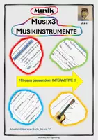 Vorschau - Arbeitsblätter - Arbeitsblatt zu "Musix3": Musikinstrumente + Interactive - Deckblatt