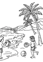 Vorschau - Mal- und Bastelvorlagen - A4 Ausmalbilder Sommer/Meer Vertretungsstunden Kunst - Seite 3
