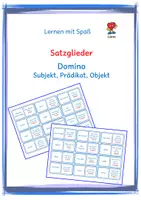 Vorschau - Spiele - Satzglieder: Domino - Deckblatt