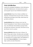 Vorschau - Arbeitsblätter - Schildkröten - Lesetext und Arbeitsblätter für Klasse 2 | 3 Niveaustufen | GS, DaZ, Förder - Seite 2