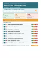 Vorschau - Arbeitsblätter - Mathematik 6 Mittelschule - Brüche und Dezimalbrüche - Deckblatt