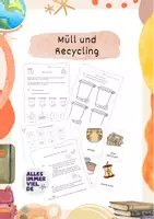 Vorschau - Arbeitsblätter - Müll sortieren - Wertstoffkreislauf - Recycling - Deckblatt