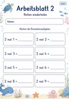 Vorschau - Arbeitsblätter - Einmaleins Üben | Mathematik Klasse 2 | 7 Arbeitsblätter als PDF - Seite 2