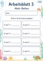 Vorschau - Arbeitsblätter - Einmaleins Üben | Mathematik Klasse 2 | 7 Arbeitsblätter als PDF - Seite 3