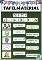 Vorschau - Präsentationen/Tafelbilder - DaZ - Tafelmaterial "Sich vorstellen" zum Aufhängen - Deckblatt