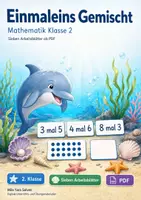 Vorschau - Arbeitsblätter - Einmaleins Gemischt | Mathematik Klasse 2 | 7 Arbeitsblätter als PDF - Deckblatt