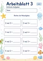 Vorschau - Arbeitsblätter - Einmaleins Gemischt | Mathematik Klasse 2 | 7 Arbeitsblätter als PDF - Seite 3