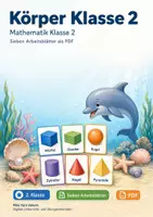 Vorschau - Arbeitsblätter - Körper Klasse 2 | Mathematik Klasse 2 | 7 Arbeitsblätter als PDF - Deckblatt