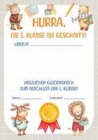 Vorschau - Fördermaterial/Inklusion - Urkunden Schuljahresende 1. Klasse | 1. Klasse geschafft | Schuljahresende Grundschule | Zeugnisübergabe, Motivation & Belohnung - Seite 2