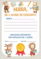 Vorschau - Fördermaterial/Inklusion - Urkunden Schuljahresende 1. Klasse | 1. Klasse geschafft | Schuljahresende Grundschule | Zeugnisübergabe, Motivation & Belohnung - Seite 3