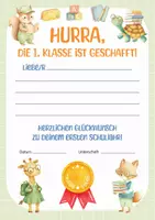 Vorschau - Fördermaterial/Inklusion - Zeugnis 1. Klasse | Urkunde 1. Klasse geschafft | Schuljahresende 1. Klasse Grundschule | Ritual, Schuljahresabschluss, Zeugnisübergabe, Motivation und Wertschätzung - Seite 3