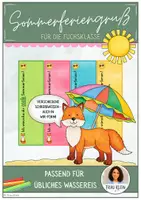 Vorschau - Anderer Materialtyp - Coole Feriengrüße (Fuchsklasse) - Deckblatt