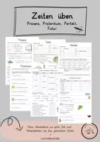 Vorschau - Arbeitsblätter - Zeiten üben: Präsens-Präteritum-Perfekt-Futur - Deckblatt