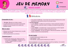 Aperçu - Apprentissages en autonomie - Mémory : Les fournitures scolaires (Mission Cartable) - Page 2