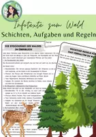 Vorschau - Text - Infotexte zum Wald / Sachtexte / Lesetexte - Deckblatt