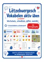 Vorschau - Arbeitsblätter - Lëtzebuergesch Vokabeln aktiv üben – 4 interaktive Arbeitsblätter mit Lösungen - Deckblatt