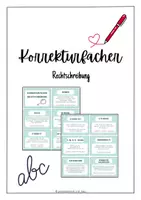 Vorschau - Merkblätter - Korrekturfächer Rechtschreibung - Deckblatt