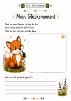 Vorschau - Arbeitsblätter - Ich lerne Glück | Glücks-Arbeitsbuch für Kinder | 21 Seiten PDF zum Ausdrucken | Achtsamkeit & Positive Gefühle | Grundschule und Zuhause - Seite 3