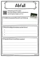Vorschau - Unterrichtsreihen - Abfall Lückentext mit Wortspeicher Hörverstehen und Suchsel - Seite 3