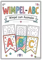 Vorschau - Mal- und Bastelvorlagen - Wimpel ABC - Deckblatt