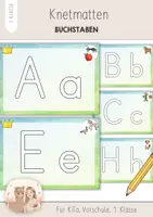 Vorschau - Arbeitsblätter - Buchstaben Knetmatten - Buchstaben lernen, Vorschule, 1. Klasse, Kindergarten - Deckblatt