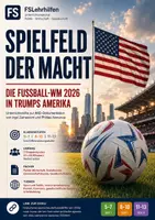 Vorschau - Stundenentwürfe - Fußball-WM 2026 in den USA: Sport, Politik & Macht – Unterrichtsreihe zur ARD-Doku „Spielfeld der Macht" (Klasse 5–13, differenziert) - Deckblatt