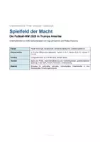 Vorschau - Stundenentwürfe - Fußball-WM 2026 in den USA: Sport, Politik & Macht – Unterrichtsreihe zur ARD-Doku „Spielfeld der Macht" (Klasse 5–13, differenziert) - Seite 1