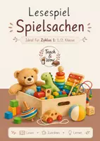 Vorschau - Spiele - Lesespiel Spielsachen (Band 1): Erstlesen Deutsch (1./2. Klasse) - Deckblatt