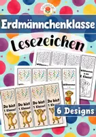 Vorschau - Mal- und Bastelvorlagen - Erdmännchenklasse - Lesezeichen (Klassentier) - Deckblatt