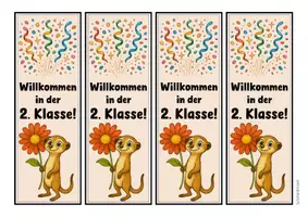 Vorschau - Mal- und Bastelvorlagen - Erdmännchenklasse - Lesezeichen (Klassentier) - Seite 3
