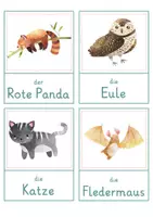 Vorschau - Spiele - Nachtaktive Tiere – Wort- und Bildkarten | Tiere der Nacht | 20 Tiere mit Artikel & Silbenschrift | differenziert Kita bis Klasse 2 | DaZ - Seite 1