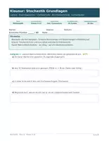 Vorschau - Klassenarbeiten - Klausur Stochastik Klasse 9/10 Gymnasium - Deckblatt