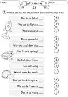 Vorschau - Arbeitsblätter - Satzzeichen | Punkt, Fragezeichen & Ausrufezeichen | Arbeitsblätter Deutsch 1–2 - Seite 2