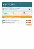 Vorschau - Arbeitsblätter - Mathematik 6 Mittelschule - Daten und Zufall - Deckblatt