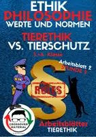 Vorschau - Arbeitsblätter - Tierethik vs. Tierschutz (Tierethik AB 2) - Deckblatt