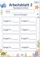 Vorschau - Arbeitsblätter - Tauschaufgaben Einmaleins | Mathematik Klasse 2 | 7 Arbeitsblätter als PDF - Seite 2