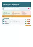 Vorschau - Arbeitsblätter - Mathematik 8 Mittelschule - Zahlen und Operationen - Deckblatt