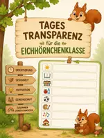 Vorschau - Präsentationen/Tafelbilder - Tagestransparenz - Klassentier Eichhörnchen - Eichhörnchenklasse - Deckblatt
