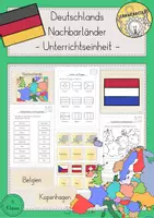 Vorschau - Stundenentwürfe - Deutschland Nachbarländer Unterrichtseinheit - Deckblatt
